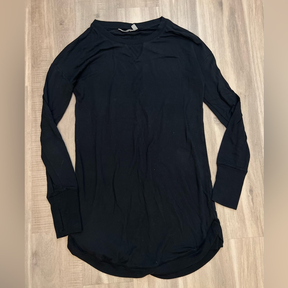 ATHLETA black long sleeve sweatshirt dress size S